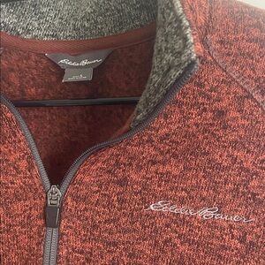 Eddie Bauer Men's Orange Zip-Up Sweater